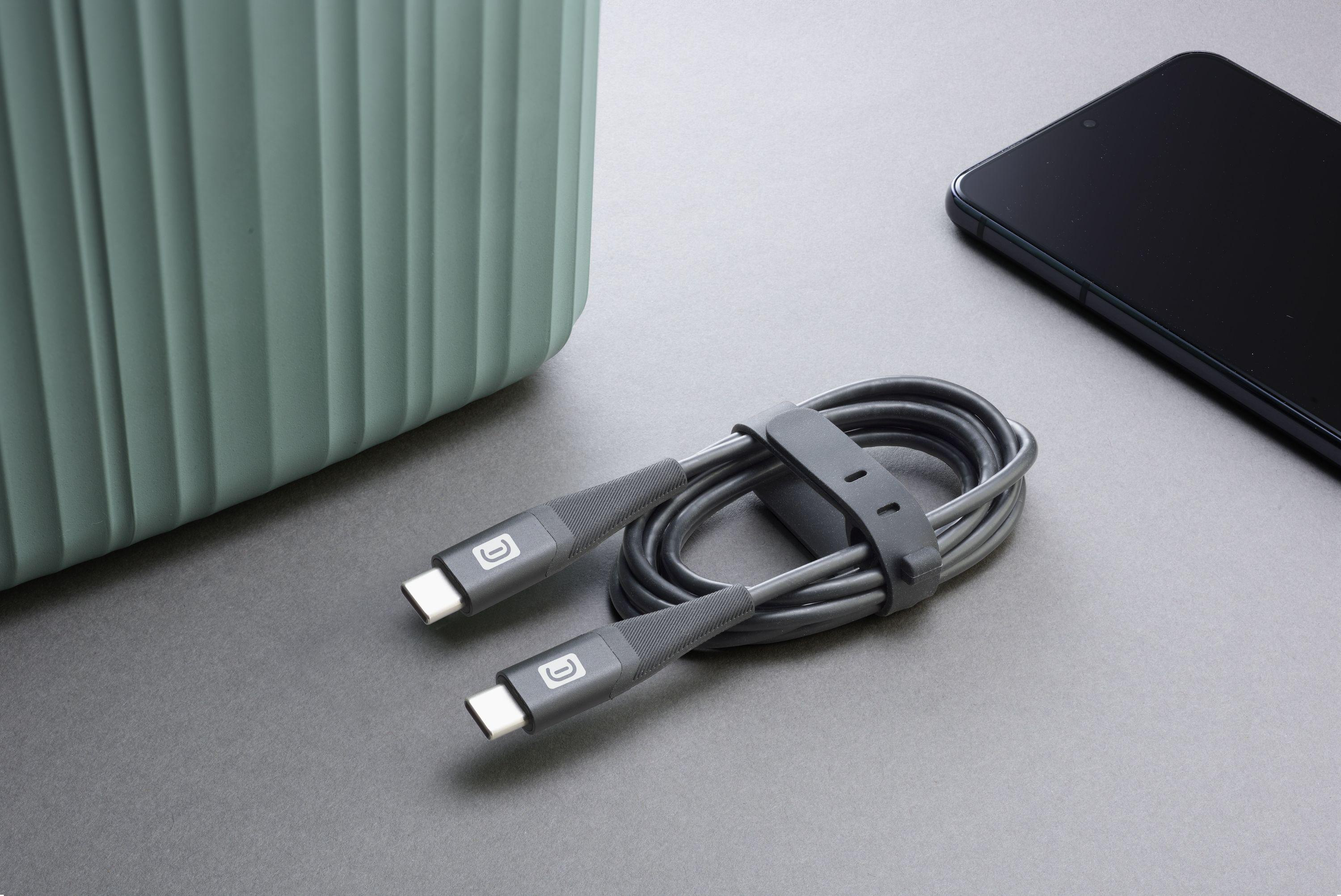 CELLULAR LINE Pro + USB-C Schwarz 1,2 USB-C, Ladekabel, m, auf Cable