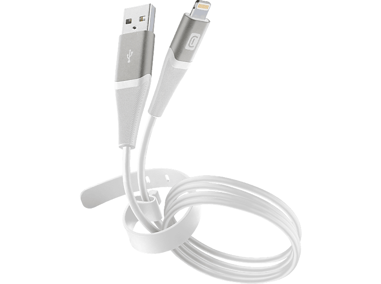 CELLULAR LINE Pro + Cable Lightning auf USB, Ladekabel, 1,2 m, Weiß