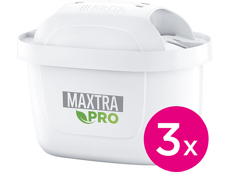 MAXTRA Pack3 Filterkartuschen, KALKSCHUTZ Weiß BRITA EXTRA PRO