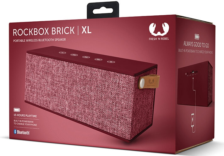 Głośnik bezprzewodowy FRESH N REBEL Rockbox Brick XL Fabriq Edition Ruby