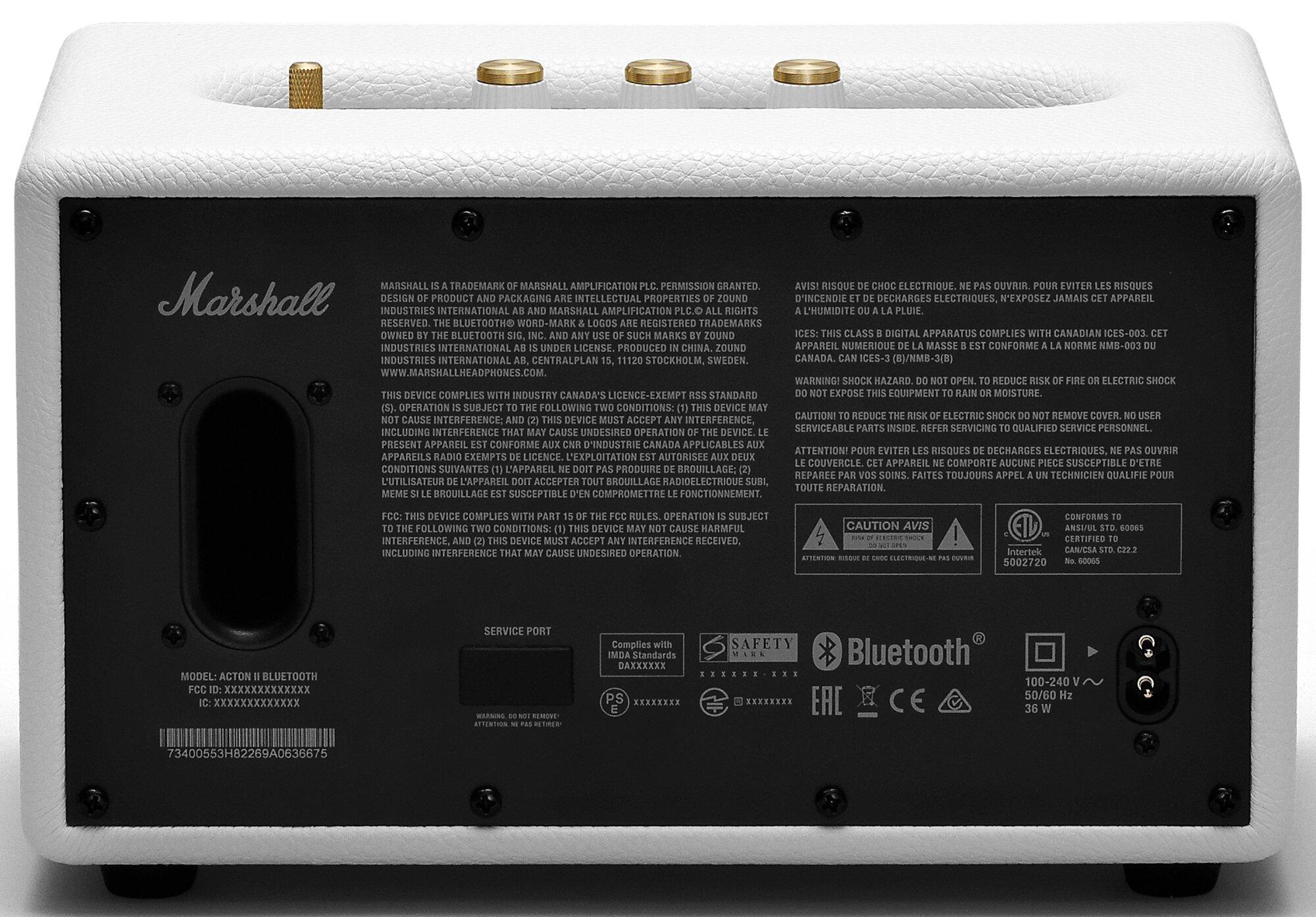 Głośnik Bluetooth MARSHALL Acton II Bluetooth Biały