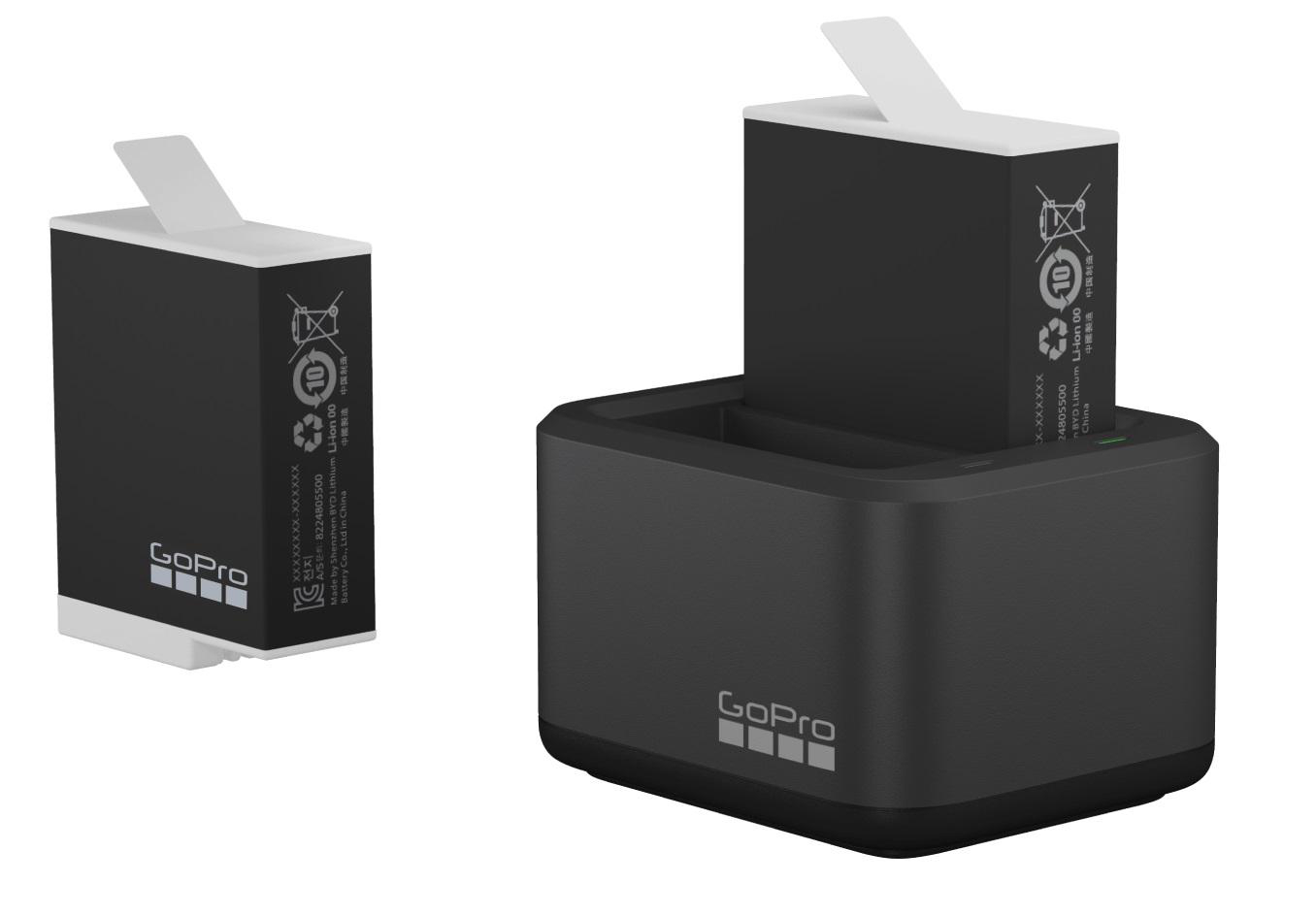 GOPRO Dual Battery Charger Batterie Akku, für Black Ladegerät und und Hero9/10, Enduro