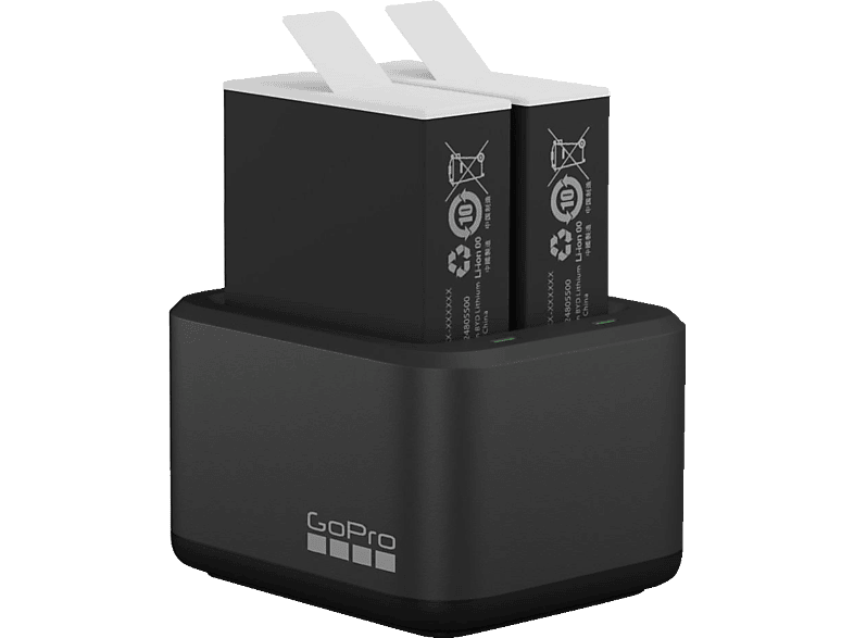 GOPRO Dual Battery Charger und Enduro Batterie für Hero9/10, Ladegerät und Akku, Black