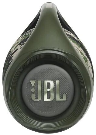 Głośnik JBL Boombox w zielonym kamuflażu.