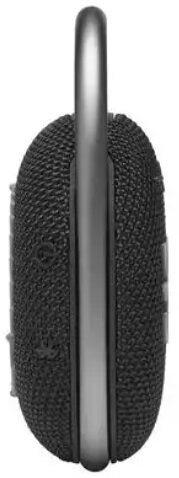 Czarny głośnik ze srebrnym uchwytem.