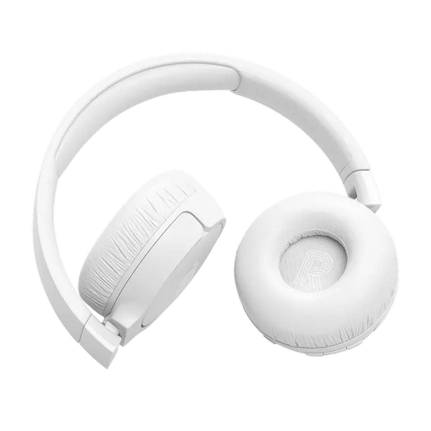 Casque blanc, un écouteur plié.