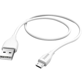 HAMA USB- microUSB-kabel 1.5 m Wit (125102)