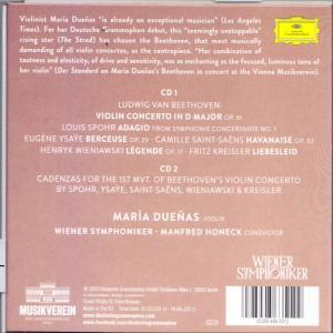 CD-Hülle eines Musikalbums. Text über die Geigenperformance befindet sich auf der Rückseite.