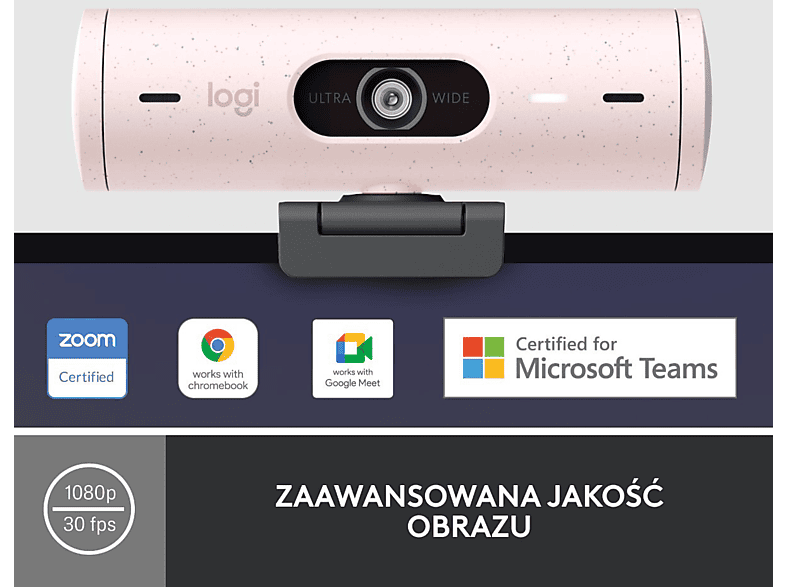 Logitech Brio 500  Rózowy – zdjęcie 2
