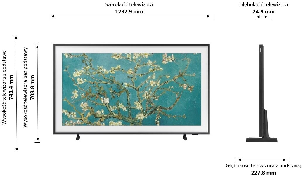 Telewizor The Frame SAMSUNG QE55LS03BGU Quantum Dot Q-Symphony