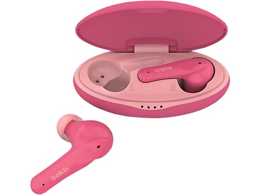 BELKIN SOUNDFORM Nano Kids - Écouteurs sans fil pour enfants  (In-ear, Rose)