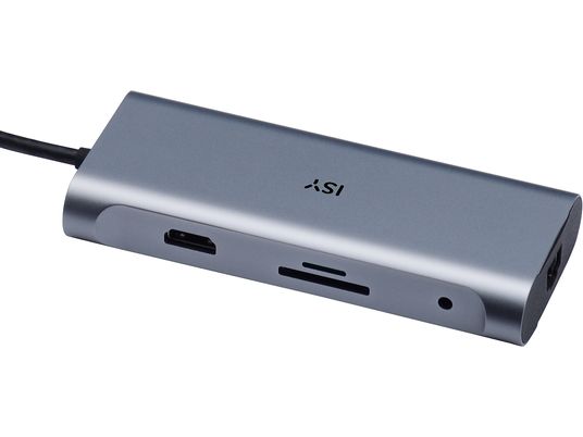 ISY IAD 1025-1, 6 in + USB-C PD - Multiport-Adapter (Silber)