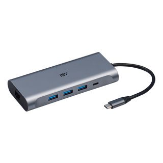 ISY IAD 1025-1, 6 in + USB-C PD - Multiport-Adapter (Silber)