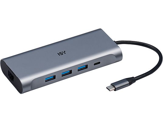 ISY IAD 1025-1, 6 in + USB-C PD - Adaptateur multi-ports (Argent)