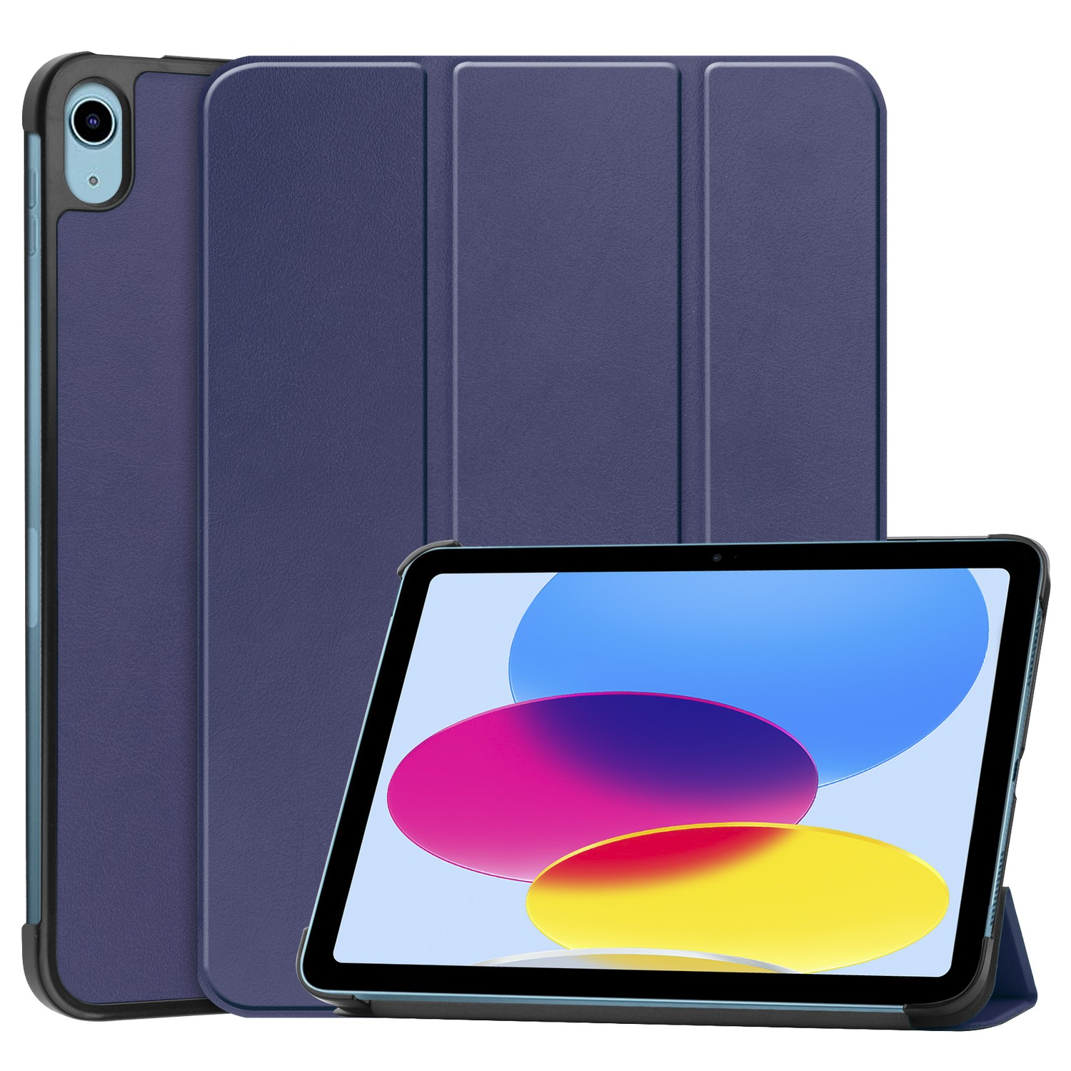 Tablette avec un étui devant l'étui fermé.