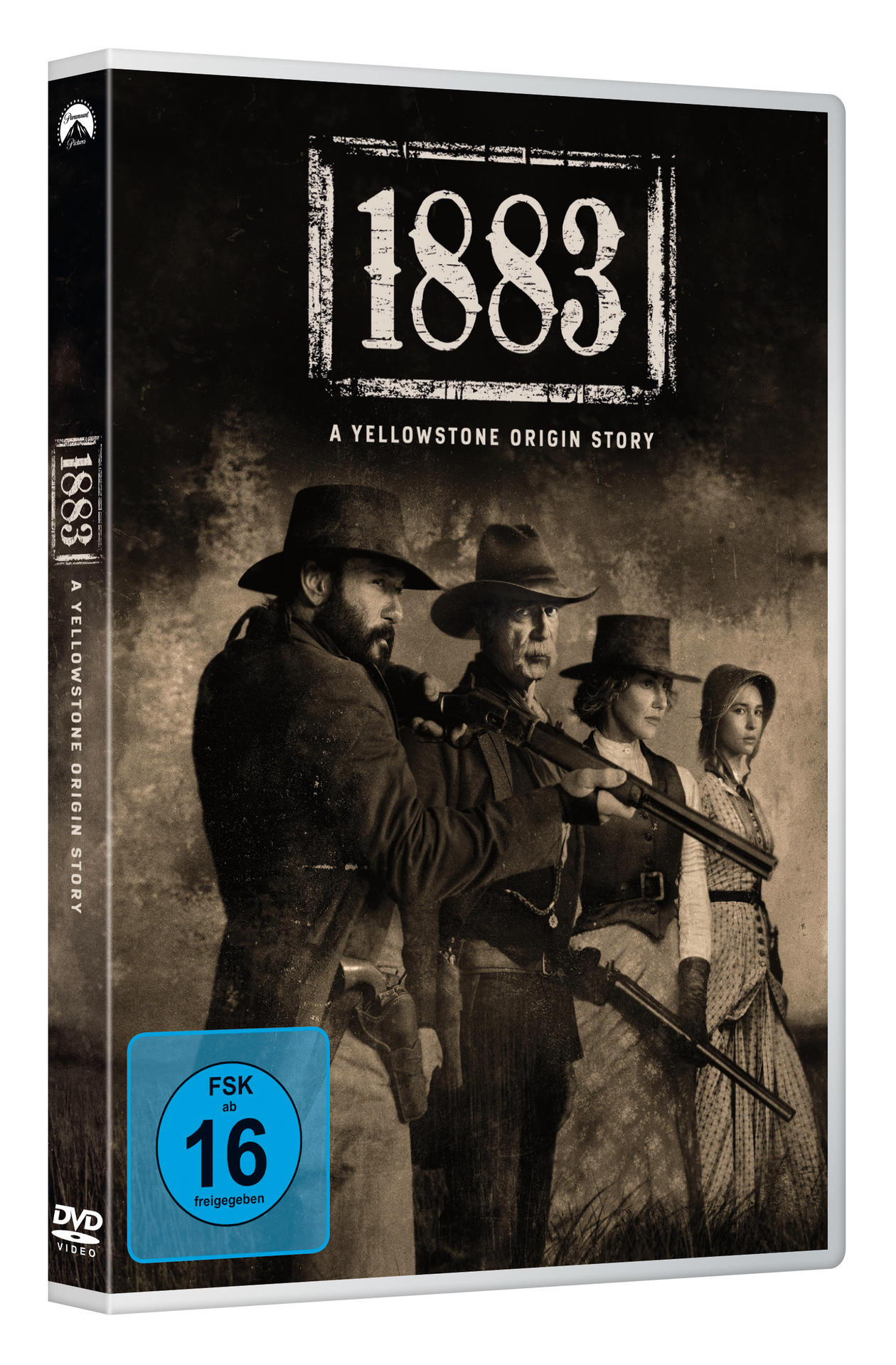 DVD-Cover von '1883' mit Schauspielern und Text. Enthält FSK 16 Bewertung.