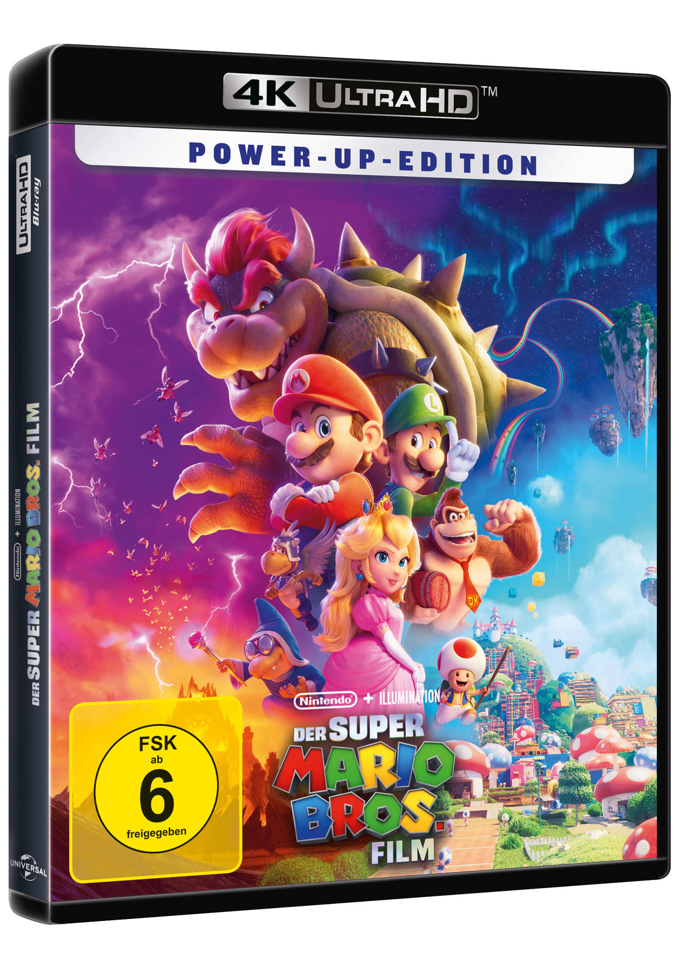 Filmhülle von The Super Mario Bros. Film mit Charakteren auf dem Cover.