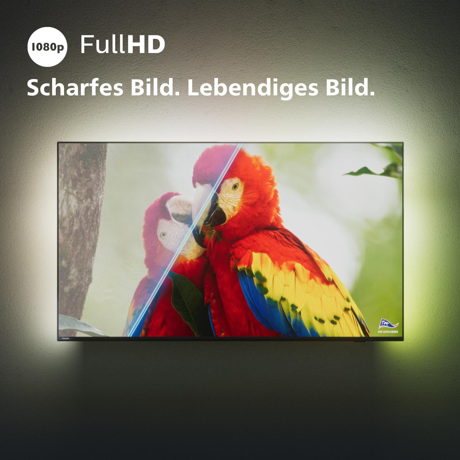 SMART (Flat, TV Ambilight cm, LED PHILIPS / 32 32PFS6908/12 Full-HD, 80 HD Ambilight, Zoll TV, TV) Full Philips Smart