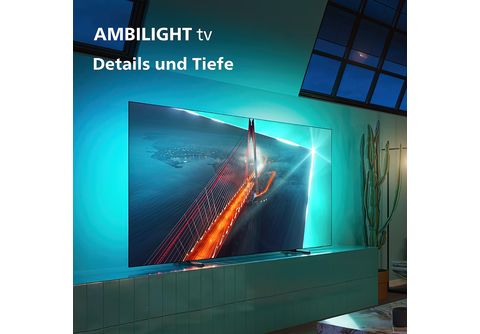 PHILIPS 48OLED708/12 4K OLED Ambilight TV (Flat, 48 Zoll / 121 cm, OLED 4K, SMART  TV, Ambilight, GoogleTV 12) | MediaMarkt