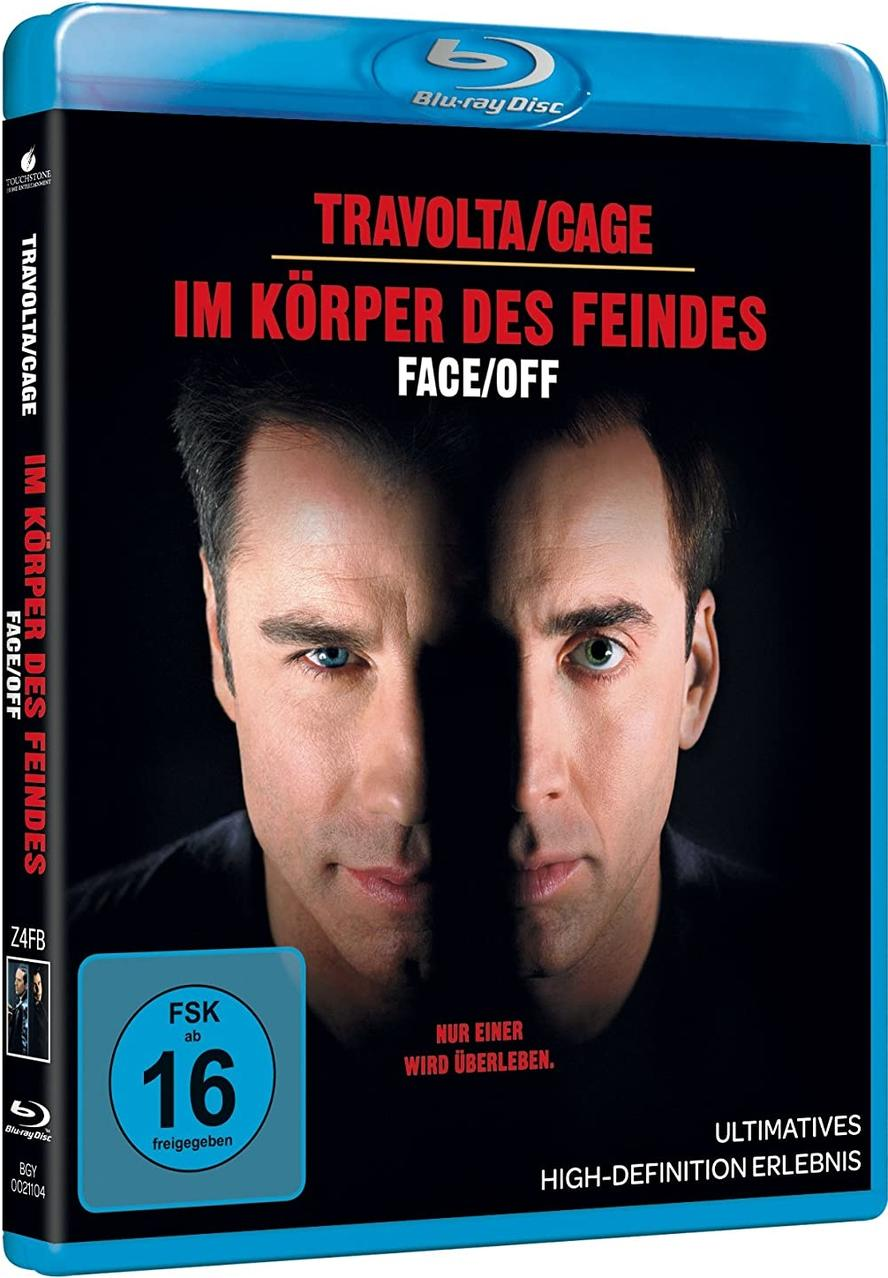 Face/Off Filmcover mit John Travolta und Nicolas Cage.