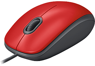 LOGITECH M110 Sessiz Tam Boyutlu Kablolu USB-A Bağlantılı Optik Mouse - Kırmızı