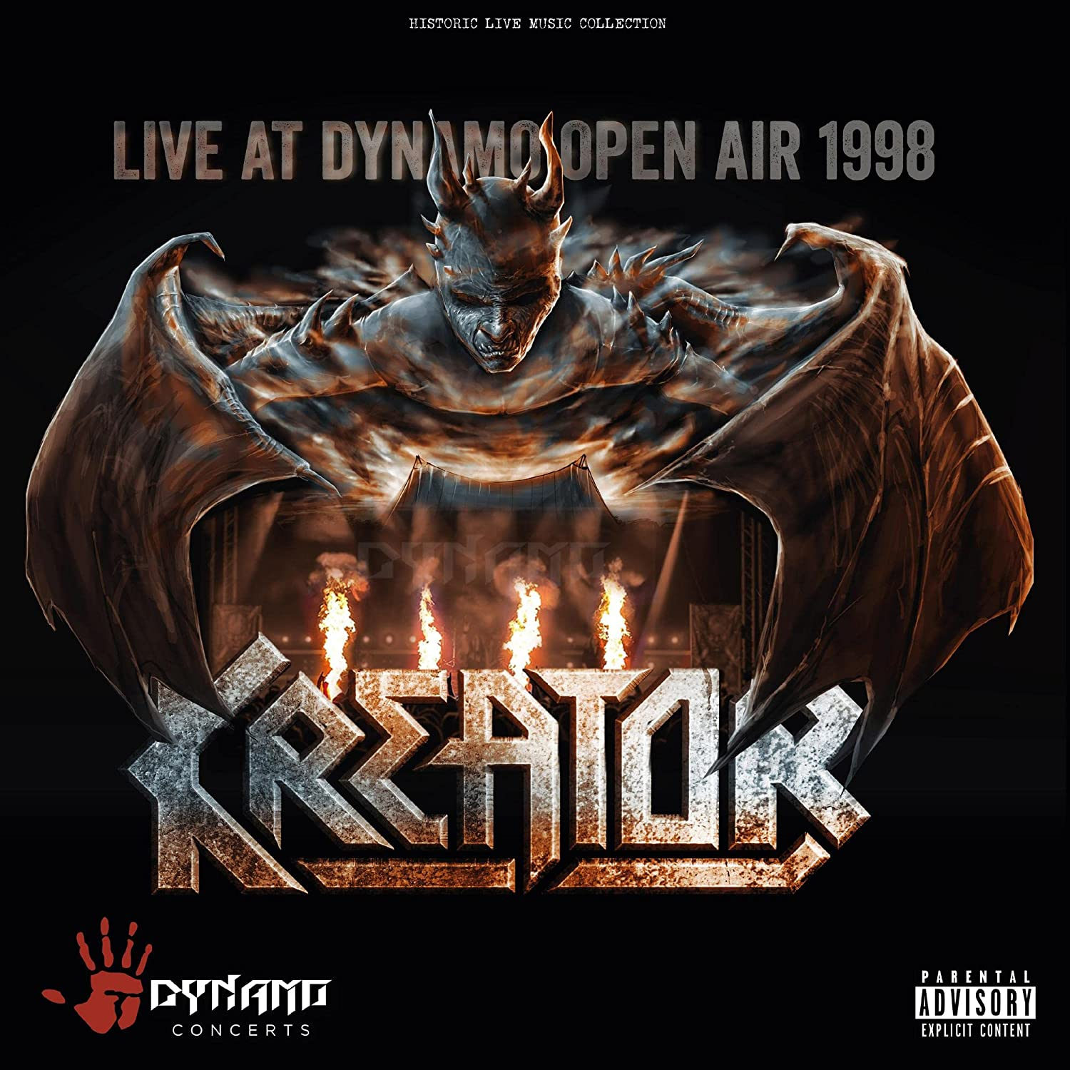 Kreator album borítója a zenekar logójával, egy démonnal és lángokkal.