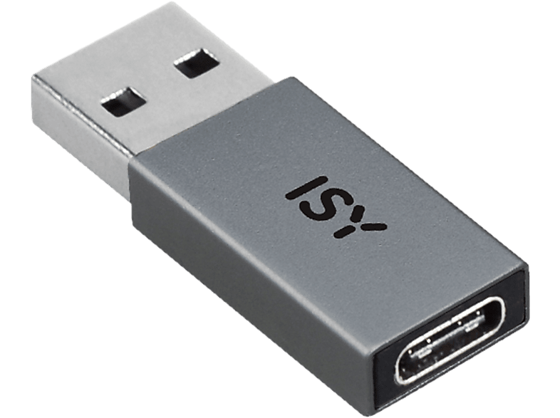 ISY IAD-1000-A - USB-A auf USB-C Adapter (Grau)