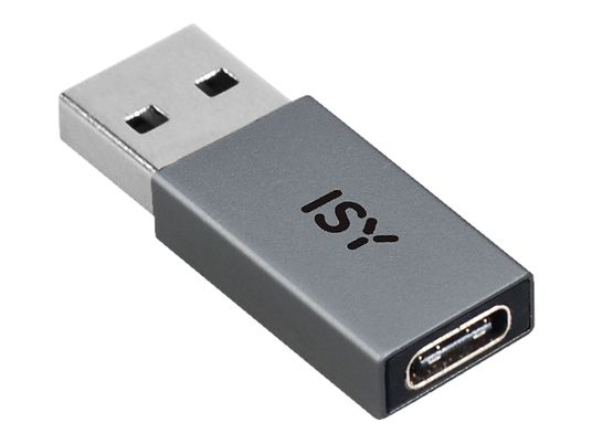 ISY IAD-1000-A - Adattatore da USB-A a USB-C (Grigio)