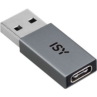 ISY IAD-1000-A - Adaptateur USB-A vers USB-C (Gris)