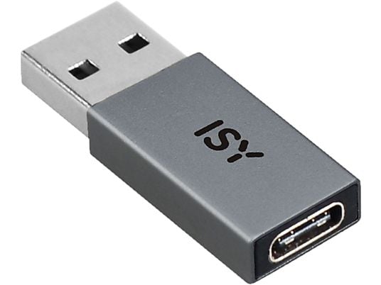 ISY IAD-1000-A - Adaptateur USB-A vers USB-C (Gris)