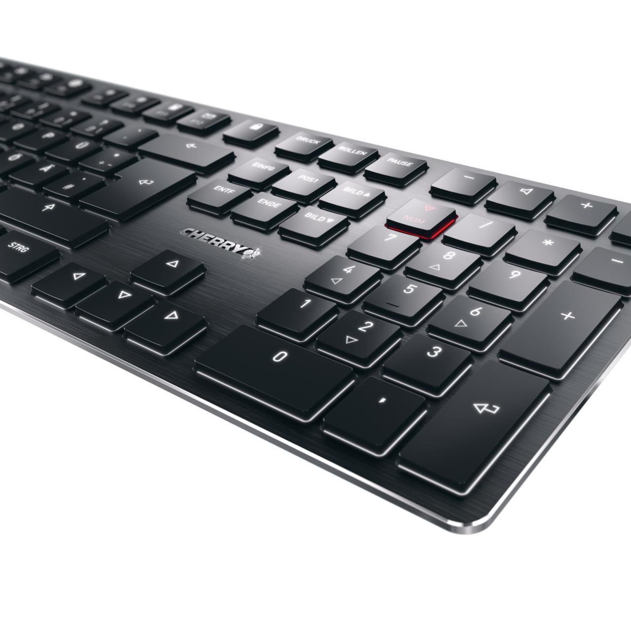 Tastatur, Kabellos Profile, X Mechanisch, Cherry Schwarz Ultra und Low Kabelgebunden, MX CHERRY ULP, KW