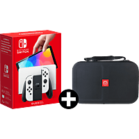 NINTENDO Switch OLED Wit + Qware Carry Bag