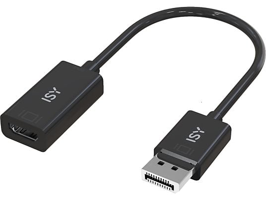 ISY IDP 2000 - Adattatore da DisplayPort a HDMI (Nero)