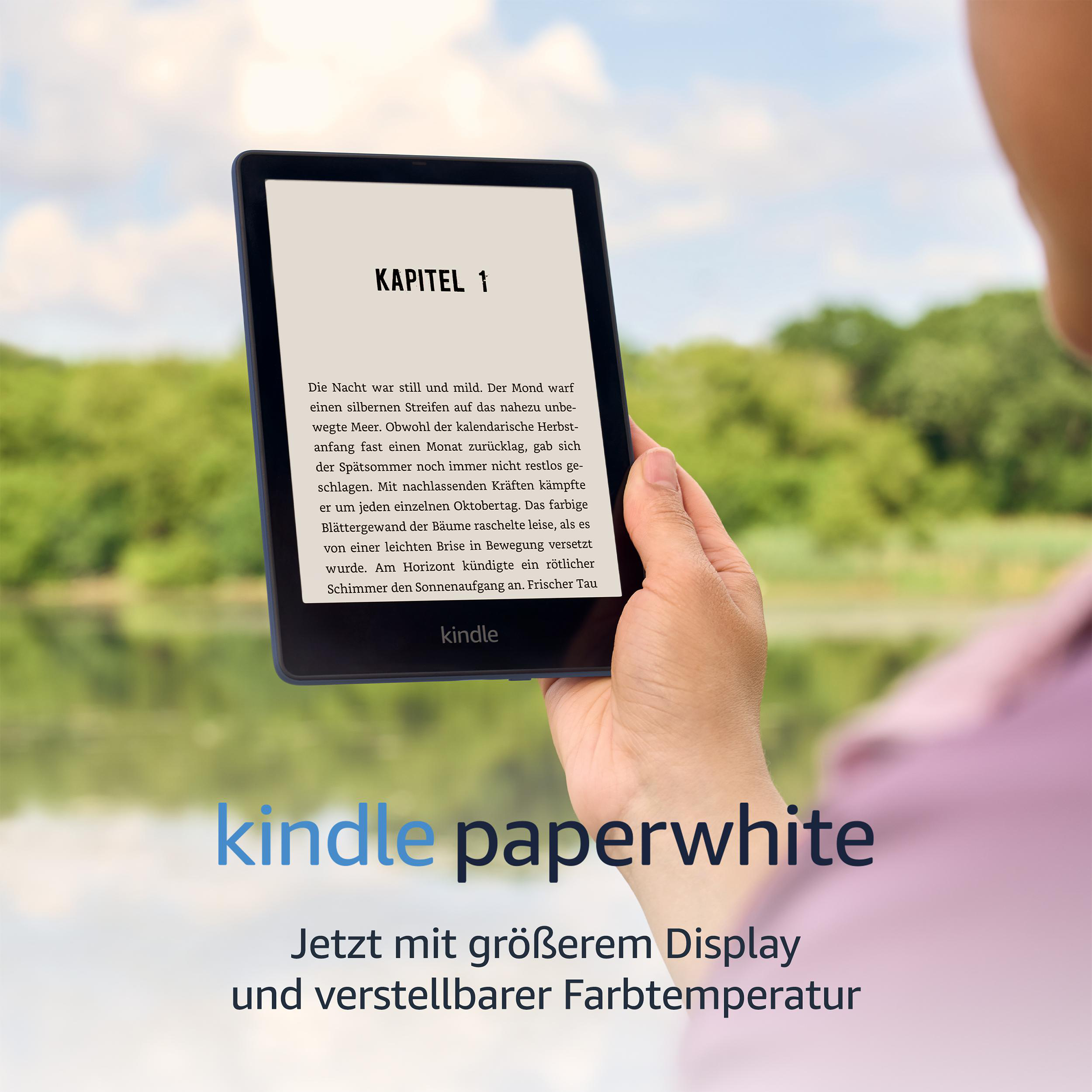 11. KINDLE Blau Werbung) Paperwhite Gen E-Book (mit Denim
