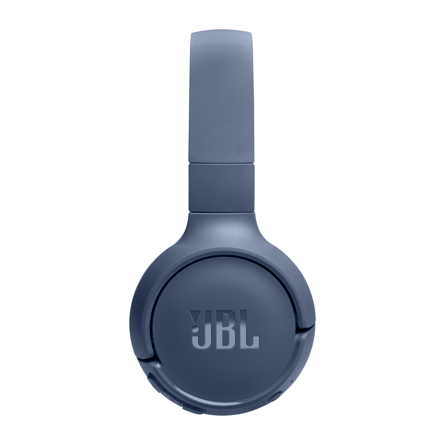 Blue JBL headphones. The headphones are on a black background. The JBL logo is visible.