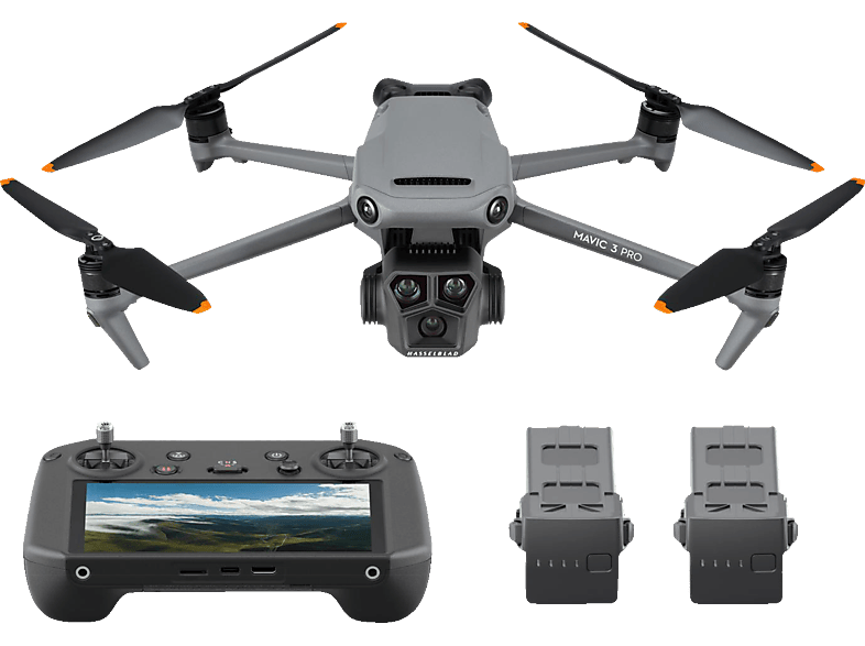 DJI DJI Mavic 3 Pro Fly More Combo (DJI RC Pro) Drohne, Grau/Schwarz
