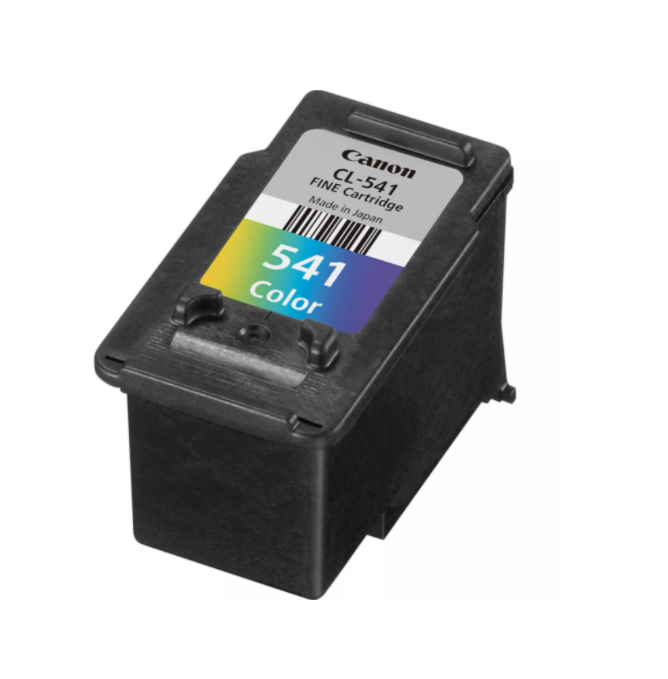 Eine Canon CL-541 Farb-Tintenpatrone mit Farbetikett und Barcode.