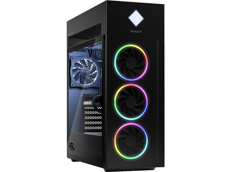 Intel® PC 11 Bit), (64 OMEN GeForce GT22-1004ng 32 Gaming mit SSD, GB 45L HP Windows NVIDIA, i9-13900K RTX™ Prozessor, 4080 2 Home , TB RAM,