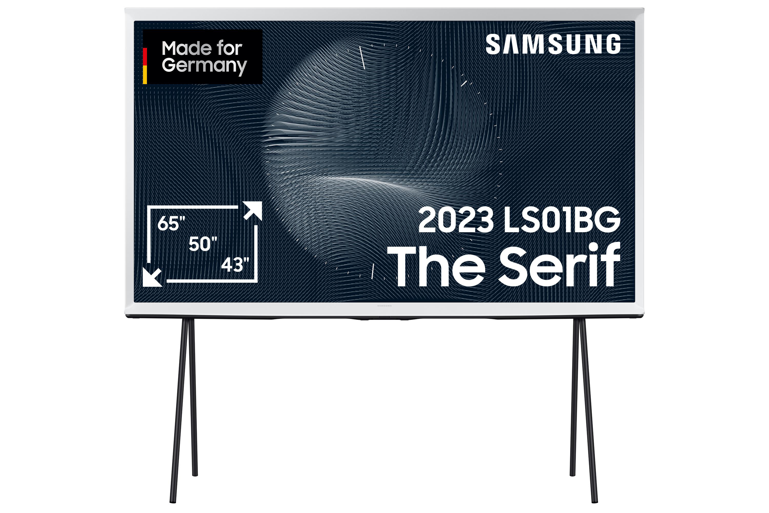 SAMSUNG GQ65LS01BGU The Serif / QLED 163 UHD TV, Tizen) (Flat, SMART 4K, Zoll 65 TV cm