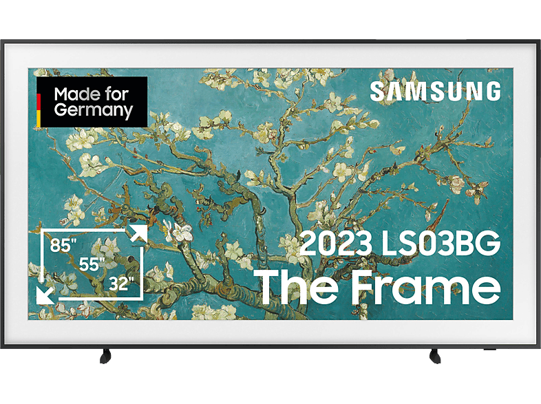 SAMSUNG GQ75LS03BGU The QLED (Flat, UHD 75 Tizen) / 4K, TV, 189 TV cm, Frame SMART Zoll