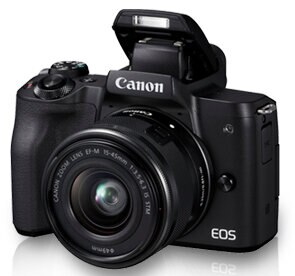 Aparat CANON EOS M50 Czarny + EF-M 15-45mm + Torba SB130 + Karta pamięci 16GB