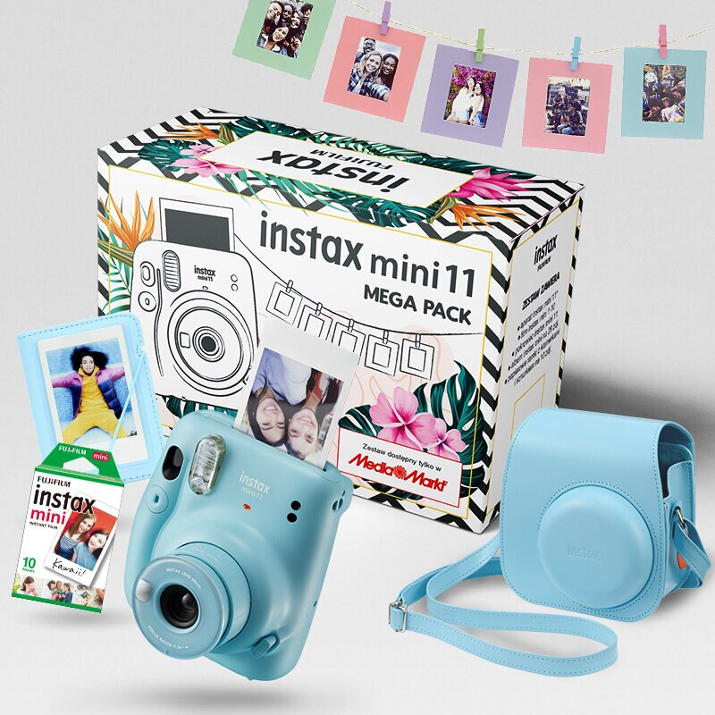Aparat FUJIFILM Instax mini 11 Sky Blue Niebieski Mega Pack