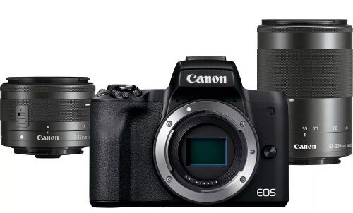 Aparat CANON EOS M50 Mark II + EF-M 15-45mm f/3.5-6.3 IS STM Czarny + EF-M 55-200mm f/4.5-6.3 IS STM