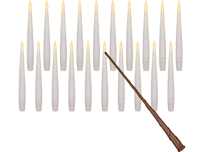 FHS Schwebende LED Kerzen 10er Set Weihnachtsbeleuchtung, Weiß