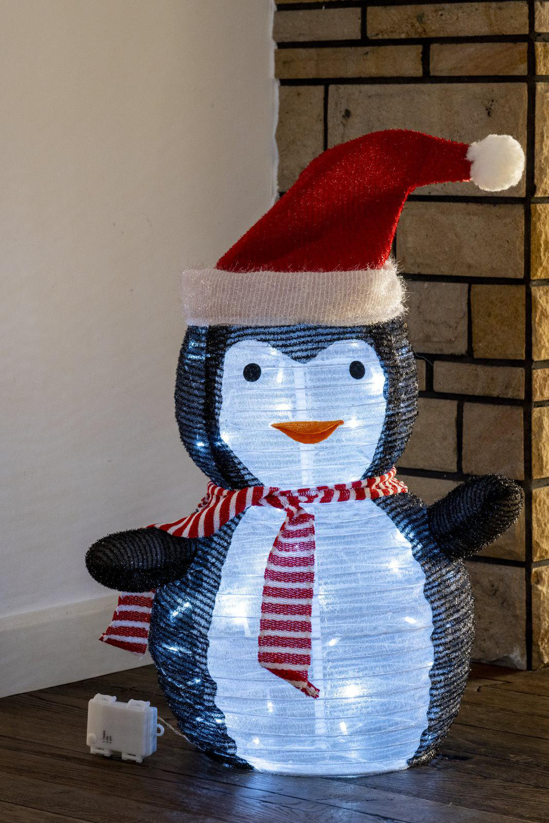 Weihnachtsbeleuchtung, Schwarz, Weiß Pop Pinguin FHS LED