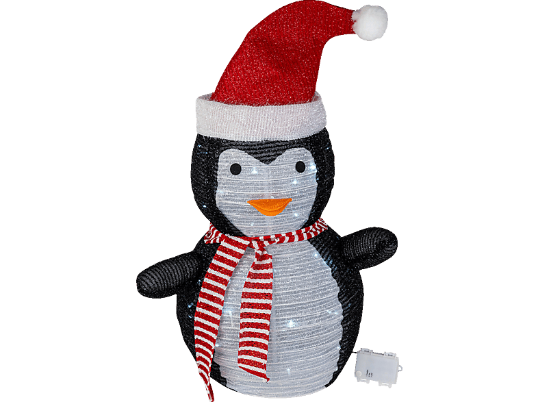 FHS Pop Weiß Weihnachtsbeleuchtung, LED Pinguin Schwarz,