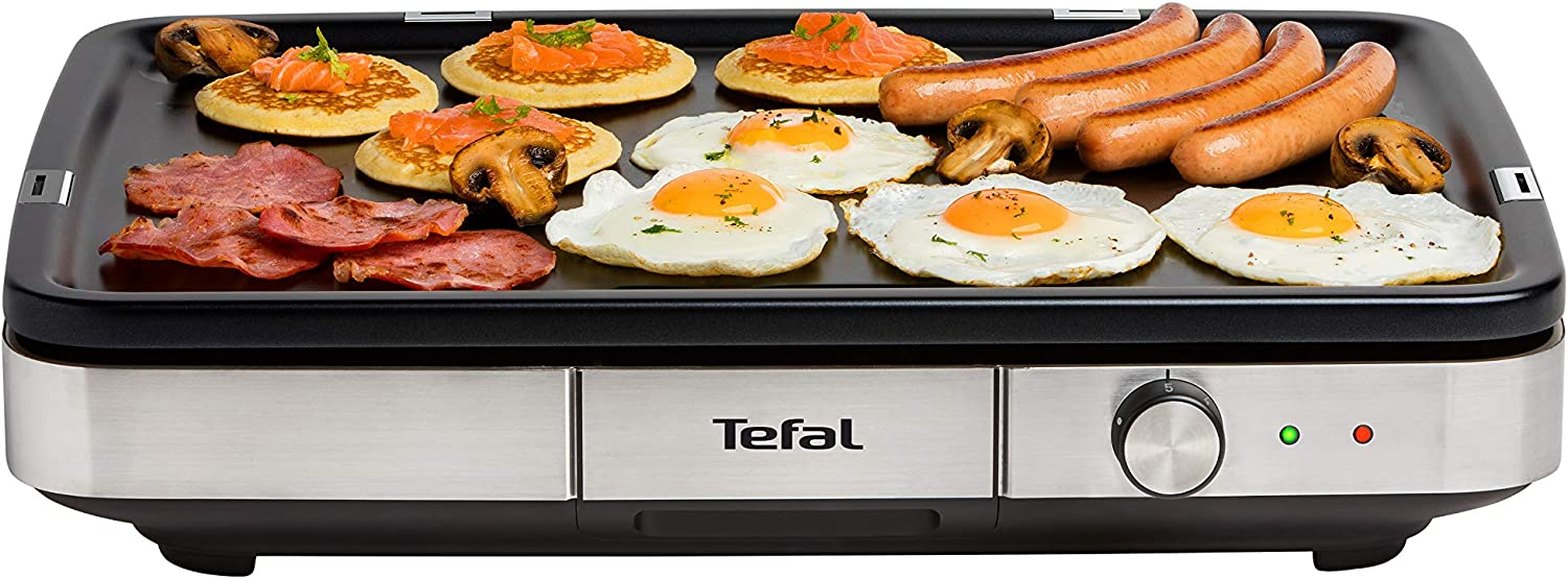 TEFAL Maxi Plancha (CB690D) - Gril de table (‎Noir/Argent)