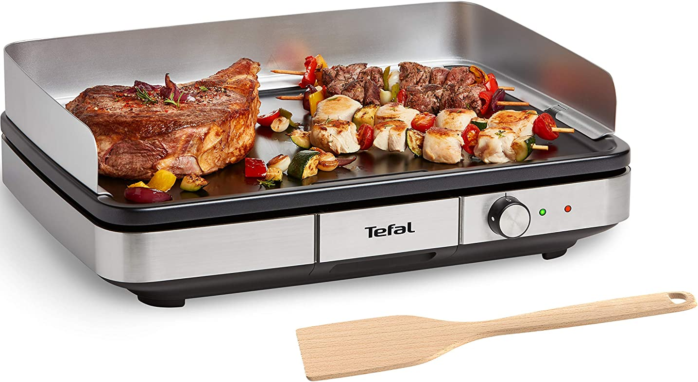 TEFAL Maxi Plancha (CB690D) - Gril de table (‎Noir/Argent)