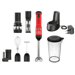 BLACK+DECKER BCKM1016KSR 6er Set Kitchen Wand Stabmixer Rot (7,2 Volt, 0.7 Liter)