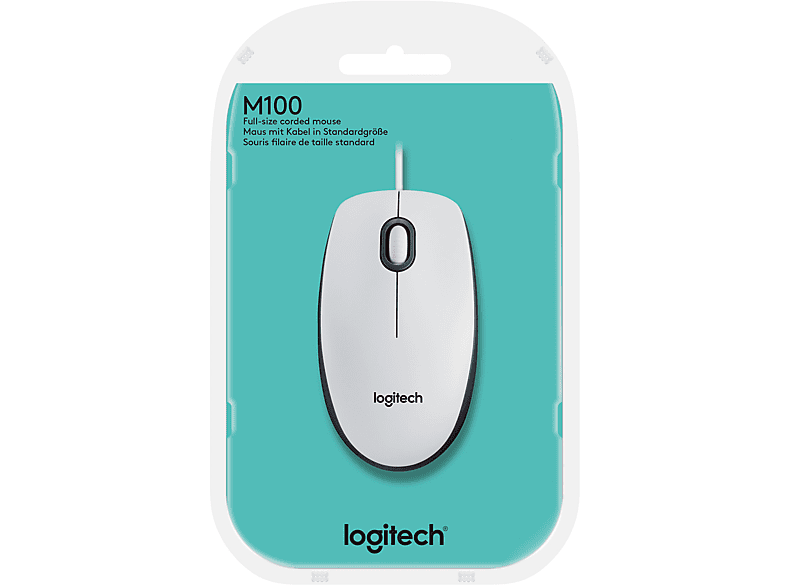 LOGITECH M100 Kablolu 1.000 DPI USB Mouse - Beyaz_5